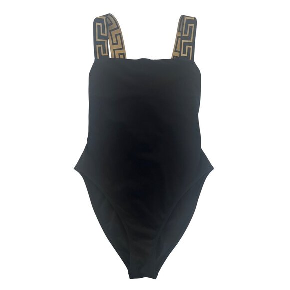 Versace Black Greca Border One-Piece Swimsuit - Picture 5 of 8
